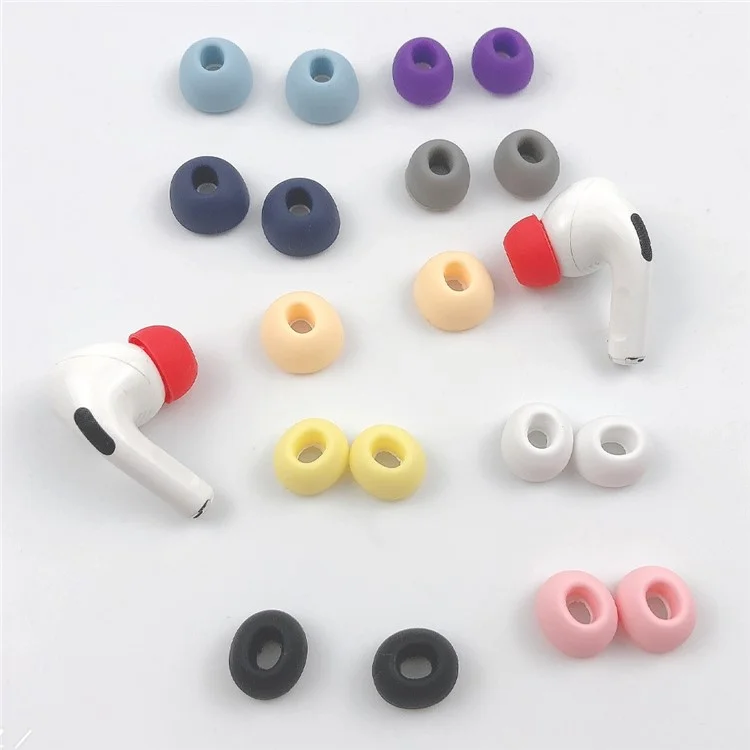1 paio di tappi per auricolari in silicone per AirPods Pro (Gen 2) (USB-C) / Pro 2 Soft Comfortable Ear Tips Replacement - Nero