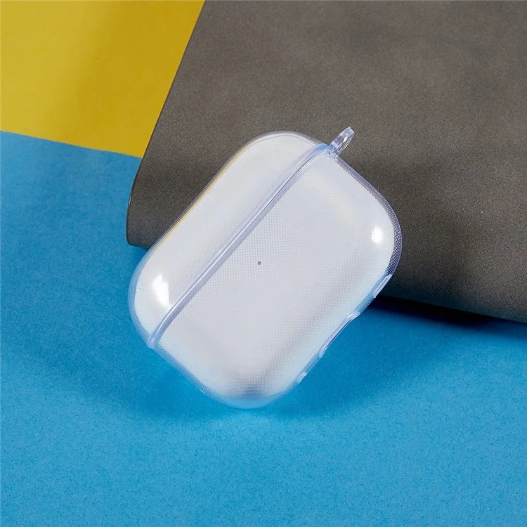 Para AirPods Pro 2 Caso de Carregamento Tampa Anti-queda da Caixa TPU Protetor de Fone de Ouvido Bluetooth - Transparente