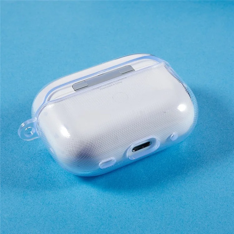 For AirPods Pro (Gen 2) (USB-C) / Pro 2 Charging Case Cover Anti-Fall TPU Case Bluetooth-compatible Headset Protector - Transparent
