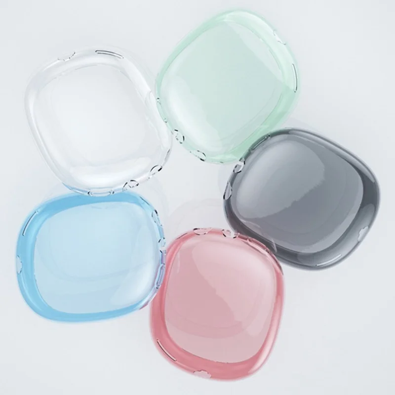 Soft TPU Headphone Case for Apple AirPods Max, Scratch-proof Headset Protective Sleeve Cover - Transparent Blue