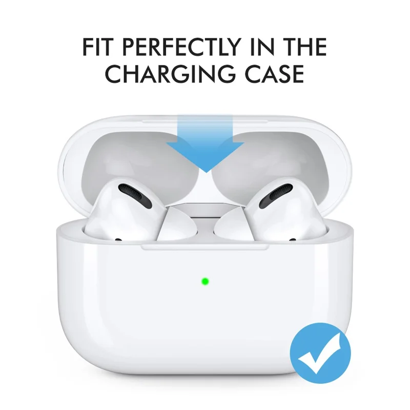 AHASTYLE PT99-1 1 Pair Earbud Ear Tips for Apple AirPods Pro 2 / AirPods Pro Bluetooth-compatible Earphone Silicone Caps Covers Replacement - White / S