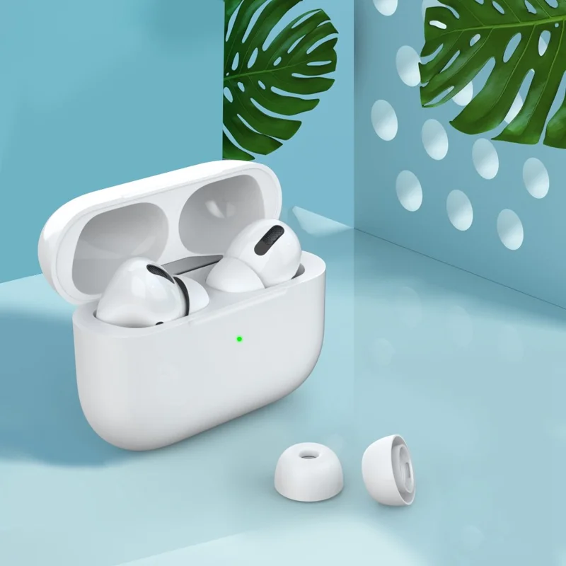 AHASTYLE PT99-1 1 Pair Earbud Ear Tips for Apple AirPods Pro 2 / AirPods Pro Bluetooth-compatible Earphone Silicone Caps Covers Replacement - White / S