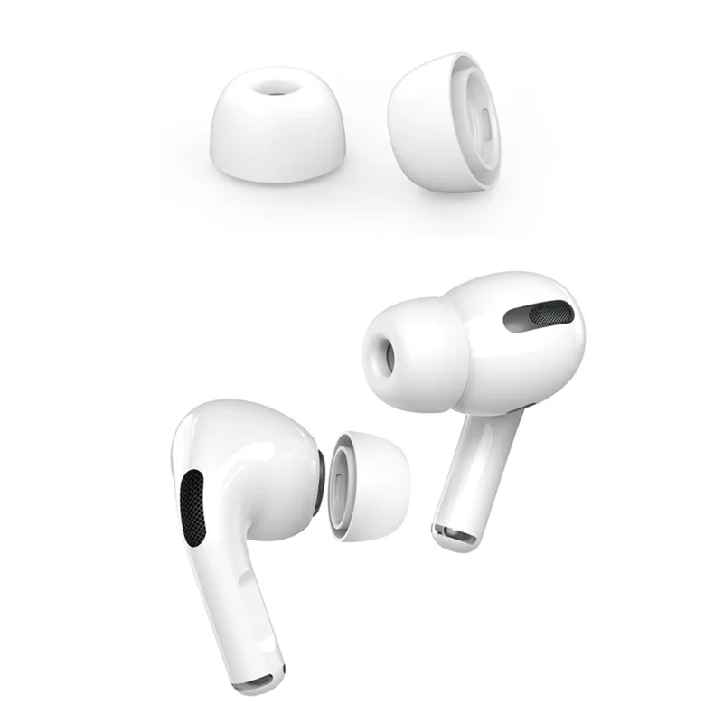 AHASTYLE PT99-1 1 Pair Earbud Ear Tips for Apple AirPods Pro 2 / AirPods Pro Bluetooth-compatible Earphone Silicone Caps Covers Replacement - White / L
