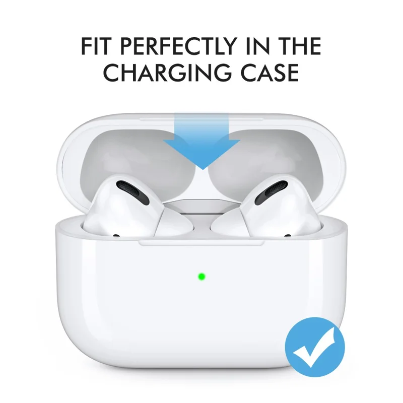 AHASTYLE PT99-1 1 Pair Earbud Ear Tips for Apple AirPods Pro 2 / AirPods Pro Bluetooth-compatible Earphone Silicone Caps Covers Replacement - White / L