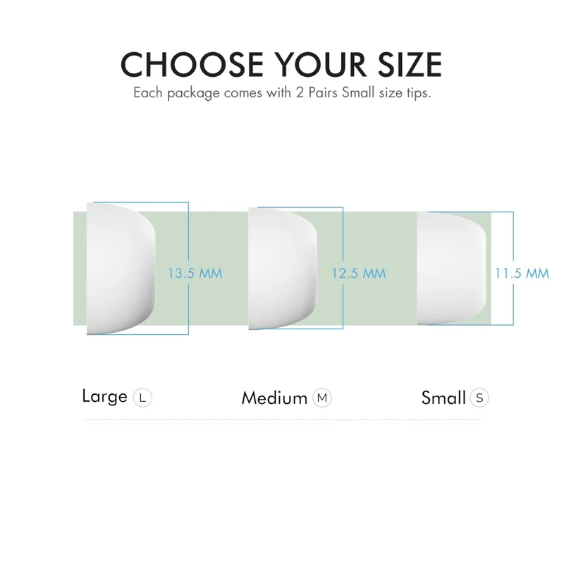 AHASTYLE PT99-1 1 Pair Earbud Ear Tips for Apple AirPods Pro 2 / AirPods Pro Bluetooth-compatible Earphone Silicone Caps Covers Replacement - White / L