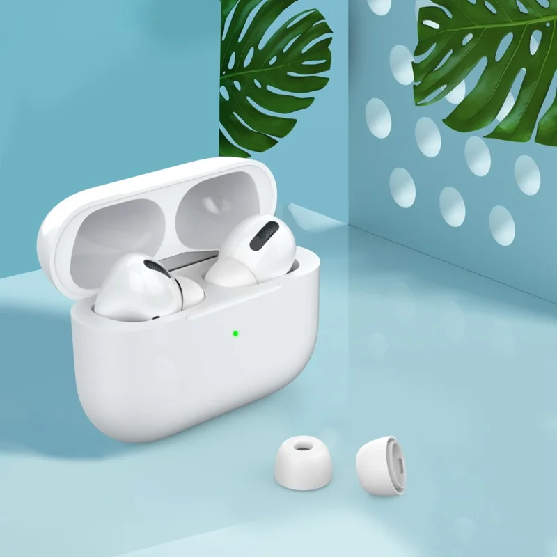 AHASTYLE PT99-1 1 Pair Earbud Ear Tips for Apple AirPods Pro 2 / AirPods Pro Bluetooth-compatible Earphone Silicone Caps Covers Replacement - White / L