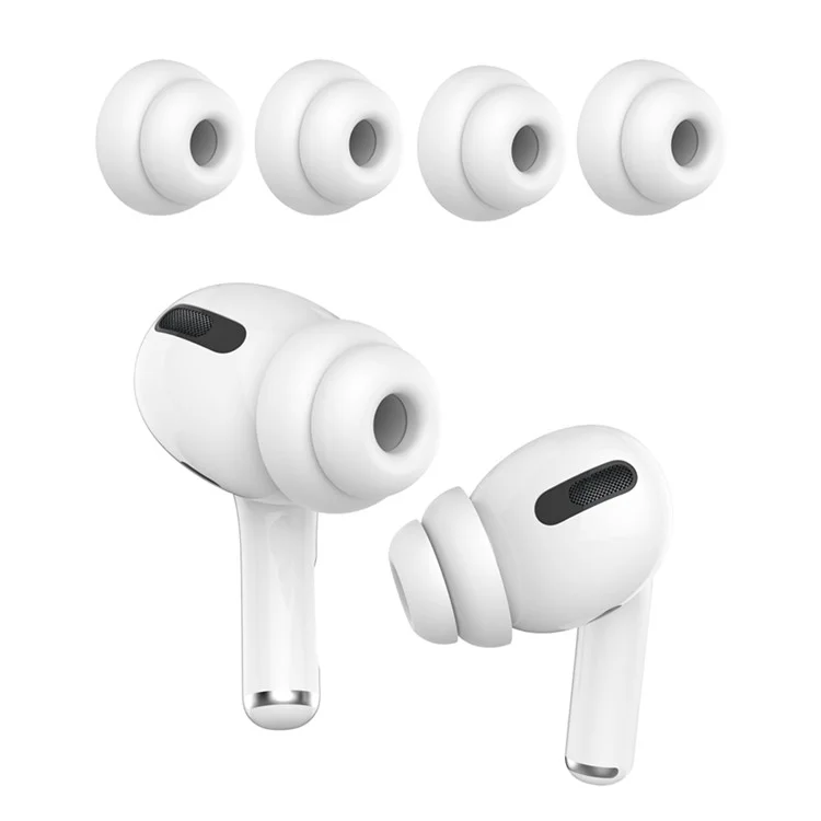 AHASTYLE PT99-2 2 Pares de Tapones de Silicona para Apple AirPods Pro 2 / AirPods Pro Reemplazo de Puntas de Auriculares In-Ear - Blanco / S