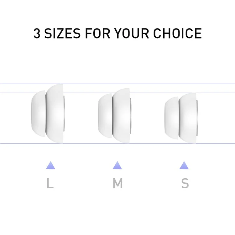 AHASTYLE PT99-2 2 Pares de Tapones de Silicona para Apple AirPods Pro 2 / AirPods Pro Reemplazo de Puntas de Auriculares In-Ear - Blanco / S