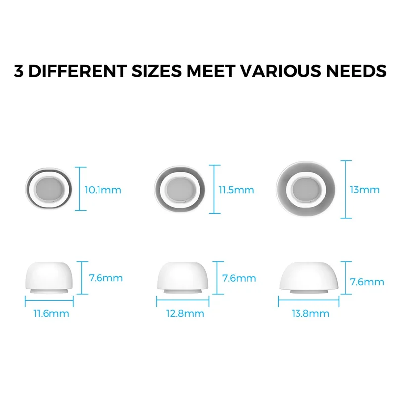 AHASTYLE WG86 1 Pairs Earbuds Covers for Apple AirPods Pro 2 / AirPods Pro Soft Silicone Caps In-Ear Earphone Eartips - S