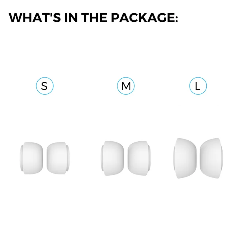 AHASTYLE WG86 1 Pairs Earbuds Covers for Apple AirPods Pro 2 / AirPods Pro Soft Silicone Caps In-Ear Earphone Eartips - S