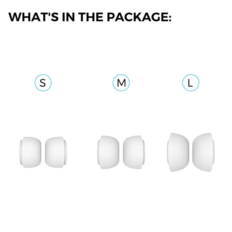 AHASTYLE WG86 1 Pares de Capas para Fones de Ouvido para Apple AirPods Pro 2 / AirPods Pro Tampas de Silicone Macio In-Ear Earphone Eartips - M