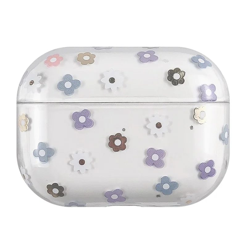 Til Apple AirPods Pro (2. generation) (USB-C) / Pro 2 Hård PC-øretelefonbeskytter med lakkeret frugtblomstermønster Bluetooth-kompatibel beskyttelsesdækk - Stil E
