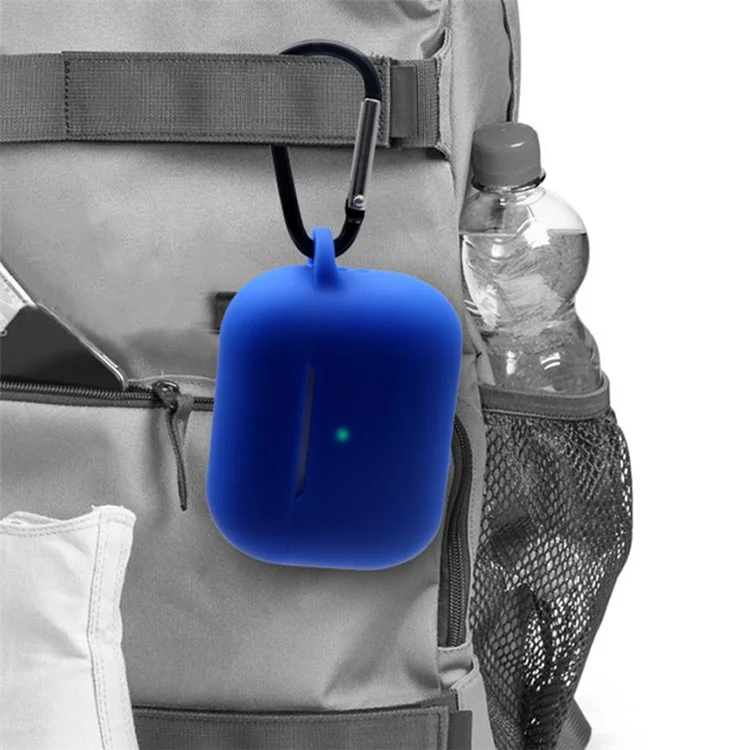 Pour Apple AirPods Pro 2 Écouteurs Étui en silicone Boîtier de charge Bluetooth Couvercle anti-chute avec sangle à main et mousqueton - Marron