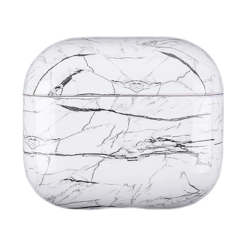 For Apple AirPods Pro (Gen 2) (USB-C) / Pro 2 Anti-drop Hard PC Earbud Case Marble Pattern Bluetooth-compatible Earphone Protective Cover - S01