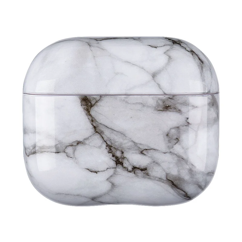 For Apple AirPods Pro (Gen 2) (USB-C) / Pro 2 Anti-drop Hard PC Earbud Case Marble Pattern Bluetooth-compatible Earphone Protective Cover - S03
