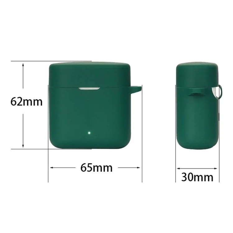 Pour Haylou T19 Silicone Protective Cover Bluetooth Earphone Anti-drop Case with Anti-lost Buckle - Blanc