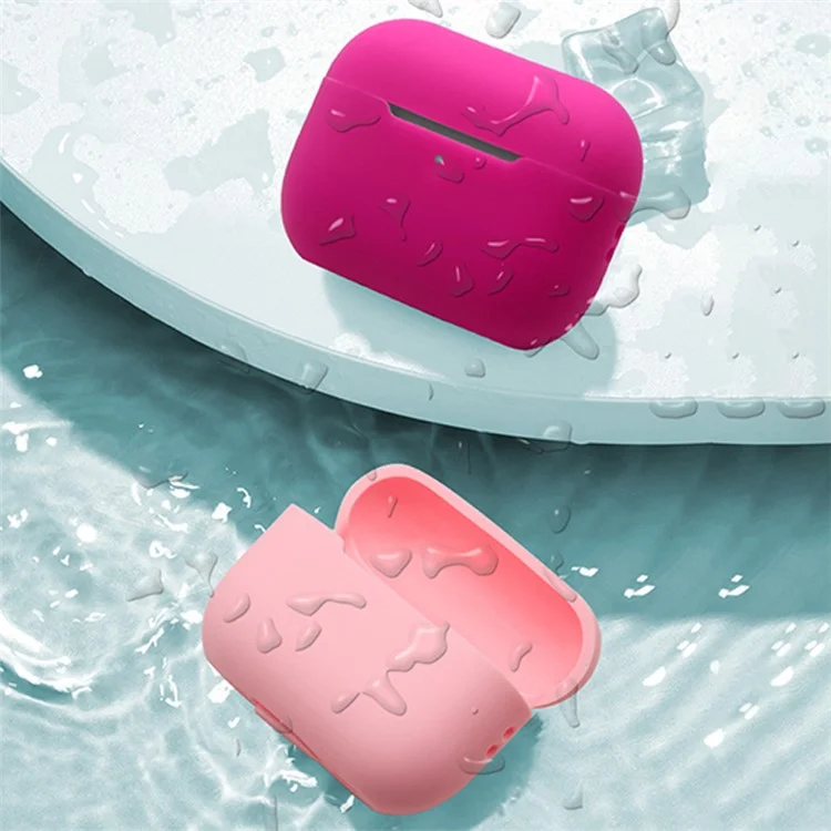 Pour Apple AirPods Pro 2 Étui en silicone Bluetooth Écouteur Housse anti-chute + Dragonne + Bracelet de montre Support d'écouteur + Boîte de rangement - Orange