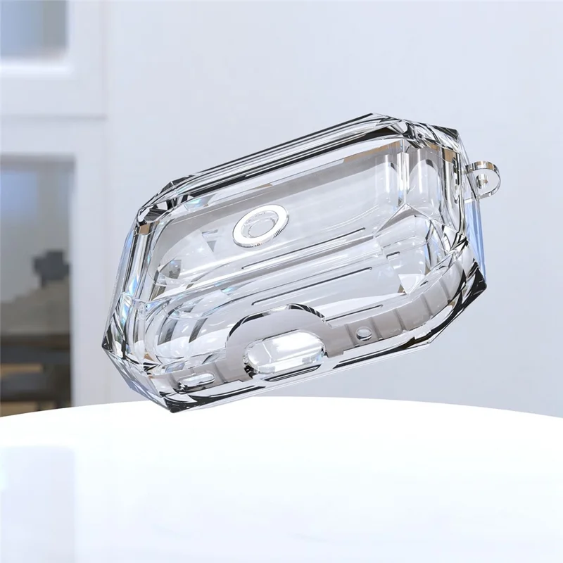 For AirPods Pro (Gen 2) (USB-C) / Pro 2 Creative Transparent TPU Protective Case Wireless Earphone Anti-drop Cover - White