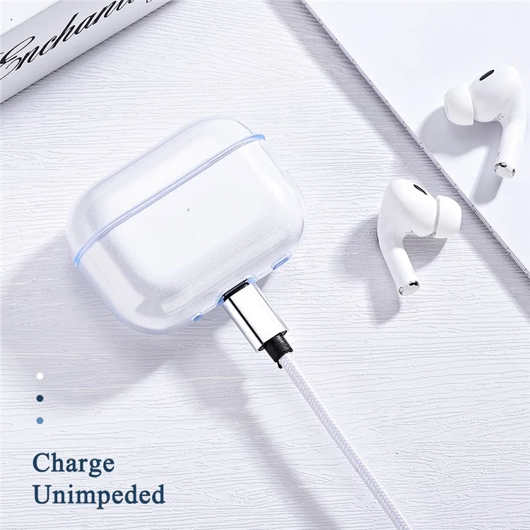 Para AirPods Pro (Gen 2) (USB-C) / Pro 2 Transparent Soft TPU Protective Case TWS Bluetooth Earphone Anti-drop Cover