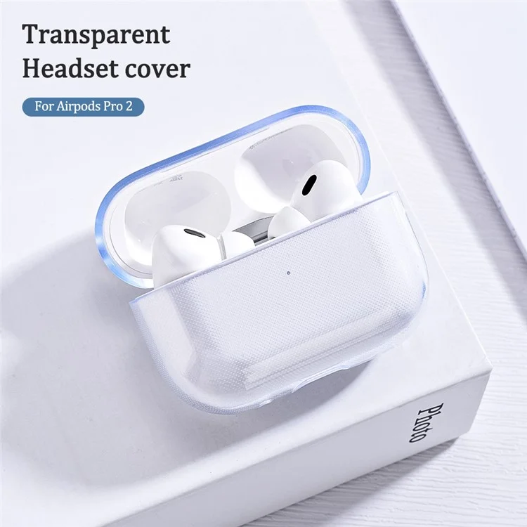 Para AirPods Pro (Gen 2) (USB-C) / Pro 2 Transparent Soft TPU Protective Case TWS Bluetooth Earphone Anti-drop Cover