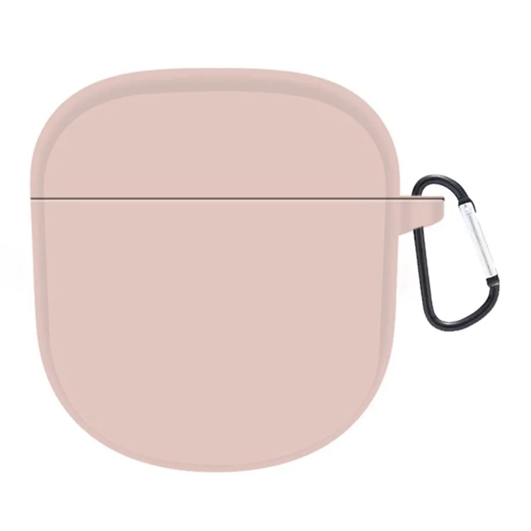 Drop Protection Silicone Case for Bose QuietComfort Earbuds II Earphone Charging Box, Soft Cover with Carrying Buckle - Khaki