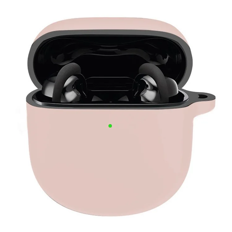 Drop Protection Silicone Case for Bose QuietComfort Earbuds II Earphone Charging Box, Soft Cover with Carrying Buckle - Khaki