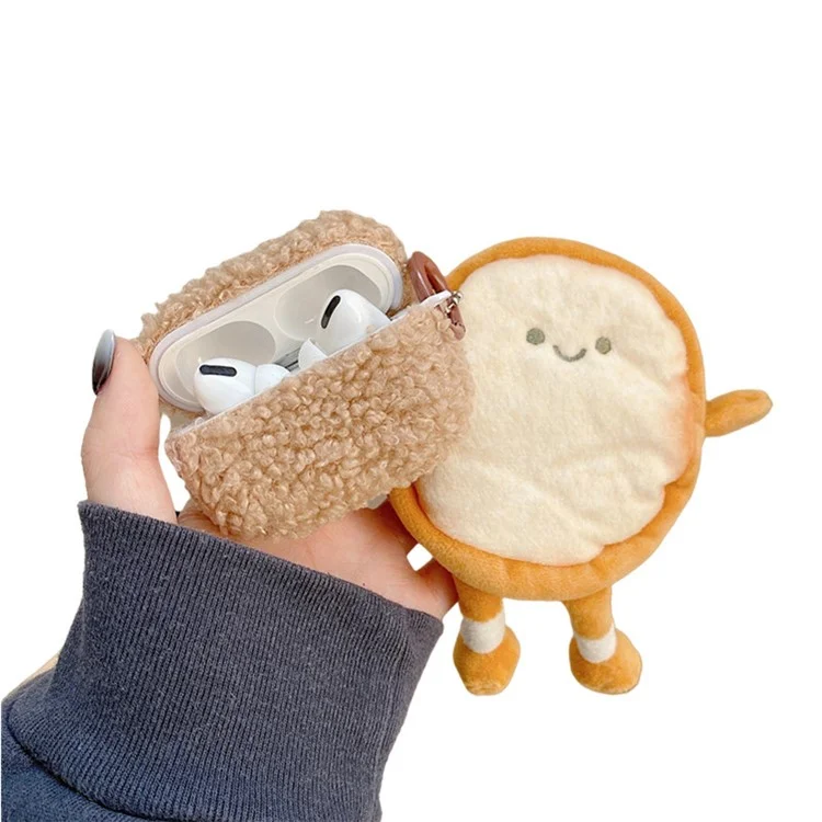 Für Apple Airpods Pro Bluetooth Earphone TPU Hülle Flusenplüsch -ohrhörer -schutzabdeckung Mit Cartoon Toast Wallet