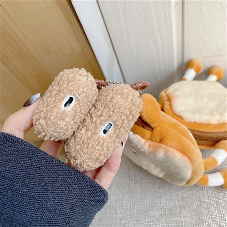 Für Apple Airpods Pro Bluetooth Earphone TPU Hülle Flusenplüsch -ohrhörer -schutzabdeckung Mit Cartoon Toast Wallet