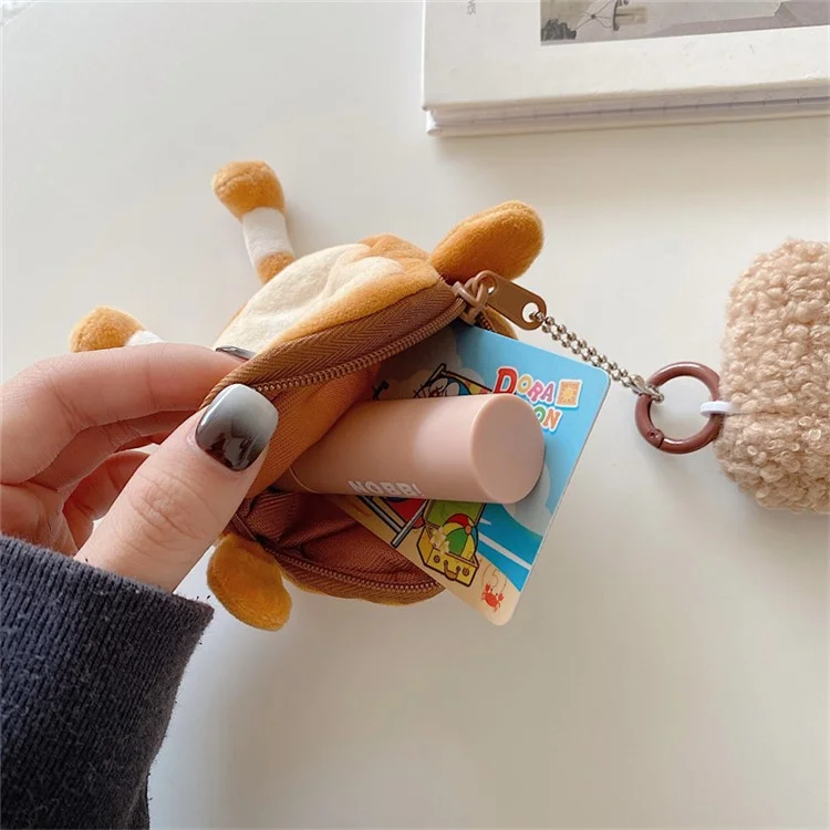 For Apple AirPods Pro 2 Plush Earphone Case Bluetooth-compatible Earbud TPU Anti-scratch Cover with Cartoon Toast Wallet