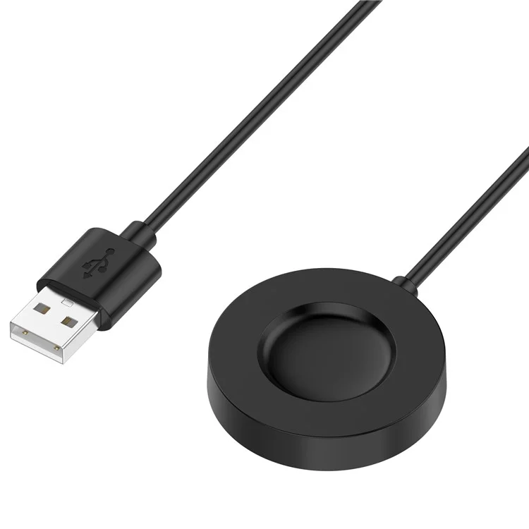 For Xiaomi Watch S1 Pro Wireless Charger 1m USB Cable Smart Watch Charging Dock Cradle - Black