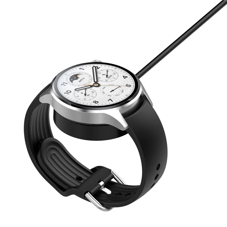 For Xiaomi Watch S1 Pro Wireless Charger 1m USB Cable Smart Watch Charging Dock Cradle - Black