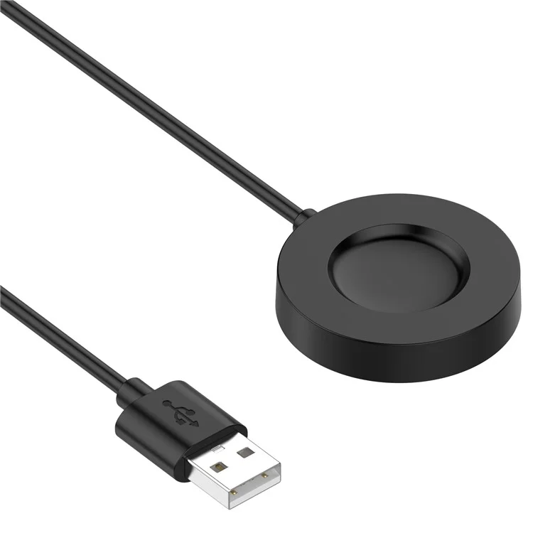 For Xiaomi Watch S1 Pro Wireless Charger 1m USB Cable Smart Watch Charging Dock Cradle - Black