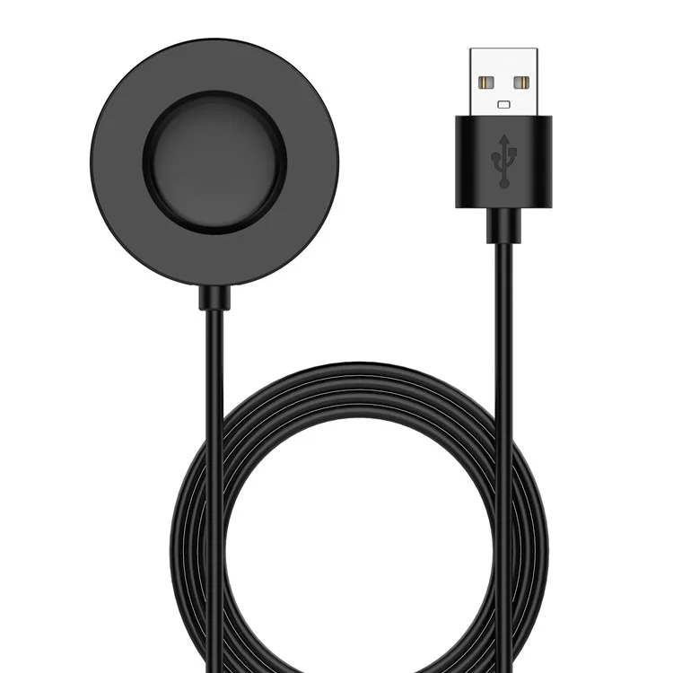 For Xiaomi Watch S1 Pro Wireless Charger 1m USB Cable Smart Watch Charging Dock Cradle - Black
