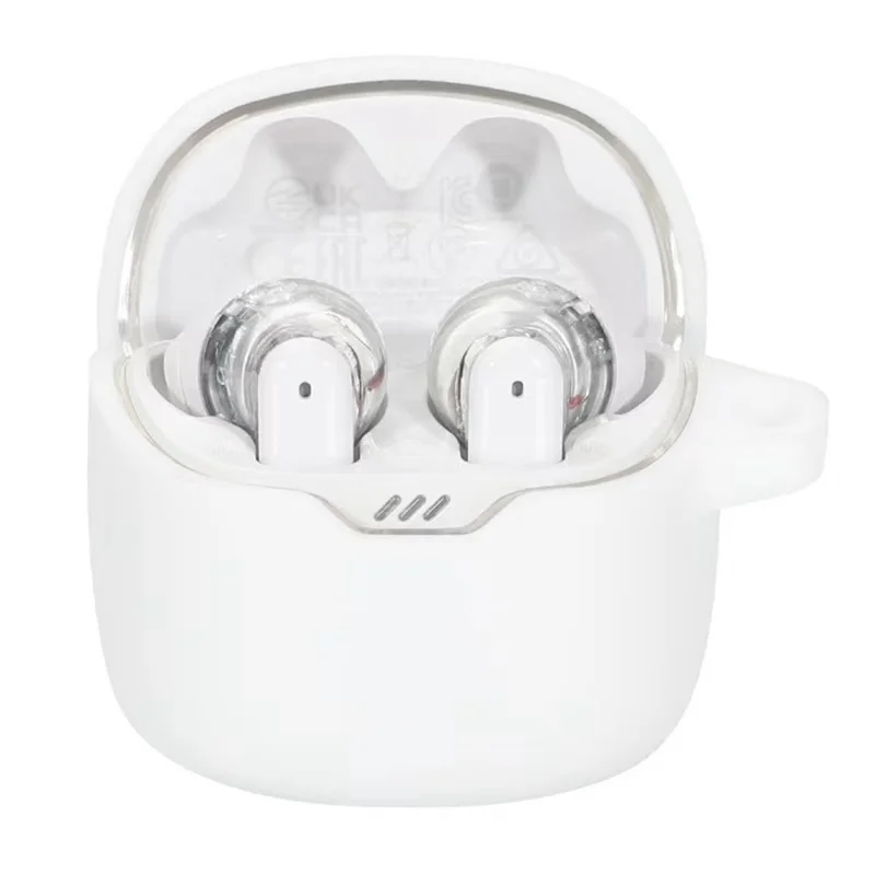 Capa Anti-choque para JBL Tune Flex, Protetor para Auscultadores com Bluetooth, Capa em Silicone Resistente a Quedas - Branco