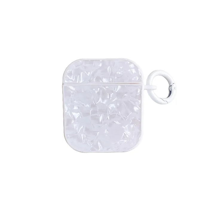 Para Apple AirPods com Case de Carregamento (2016) / (2019) / AirPods com Case de Carregamento Sem Fio (2019) Capa Protetora TPU Capa de Padrão Antiestético para Fone de Ouvido - Branco