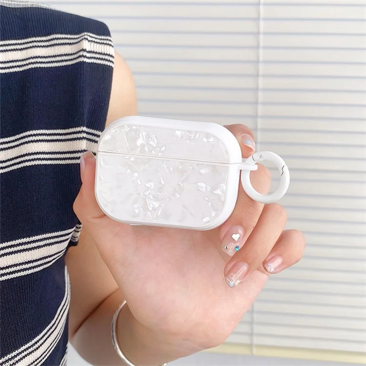 Für Apple Airpods Pro Tpu-schutzhülle Muster Bluetooth Earphone Anti-kratzer-anti-drop-hülle - Weiß