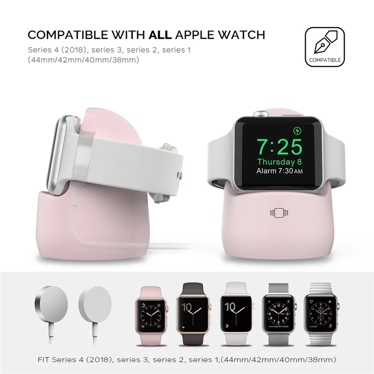 Astastele PT63 Para Apple Aplect Signone a Relista de Sistório Stand Anti-slip Despendequela Todrador de Carger - Rosa