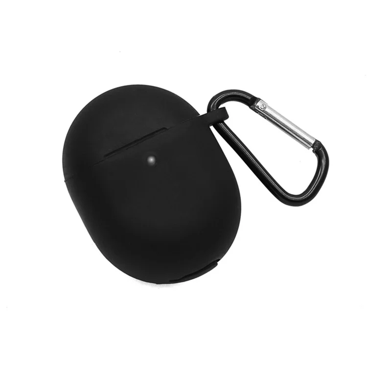 Para funda protectora de silicona Google Pixel Buds Pro, auricular Bluetooth, cubierta antideslizante con hebilla antirrobo - Negro