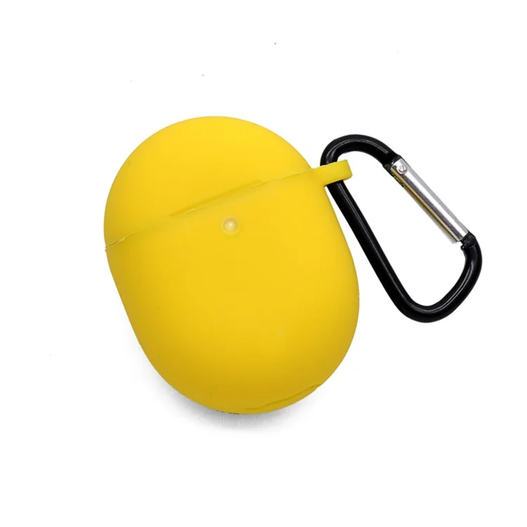 Para Google Pixel Buds Pro Funda protectora de silicona Auricular Bluetooth Cubierta antiperder con hebilla antillos - Amarillo