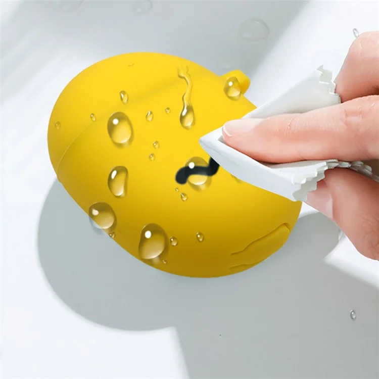 Para Google Pixel Buds Pro Funda protectora de silicona Auricular Bluetooth Cubierta antiperder con hebilla antillos - Amarillo