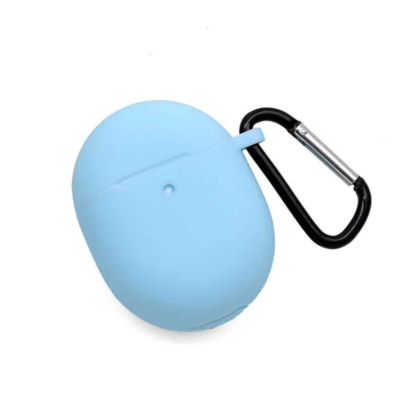 For Google Pixel Buds Pro Silicone Protective Sleeve Bluetooth-compatible Earphone Anti-drop Cover with Anti-lost Buckle - Blue