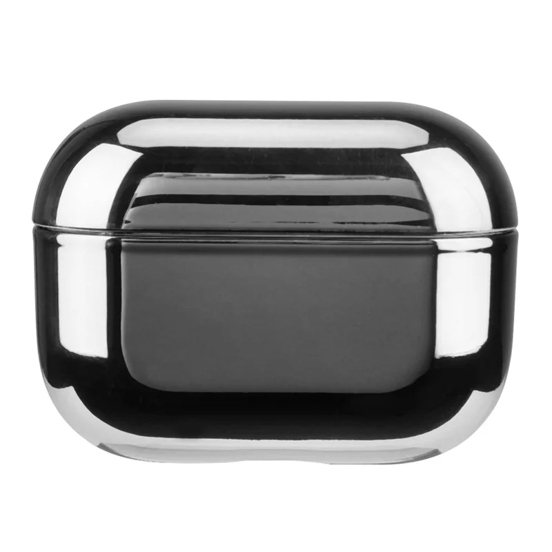 For AirPods Pro (Gen 2) (USB-C) / Pro 2 Bluetooth-compatible Earphone Protective Case Electroplated PC Anti-drop Cover - Silver