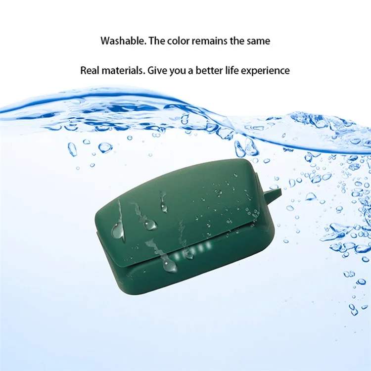 Étui de protection pour écouteurs Audio-Technica ATH-TWX9 en silicone souple anti-poussière avec boucle - Vert foncé