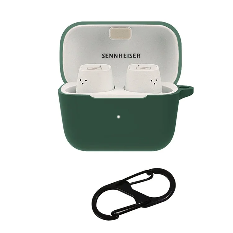 Anti-kratzer-tragetasche Für Sennheiser CX 500BT Earphone Lading Box Schutzabdeckung Mit Schnalle - Dunkelgrün