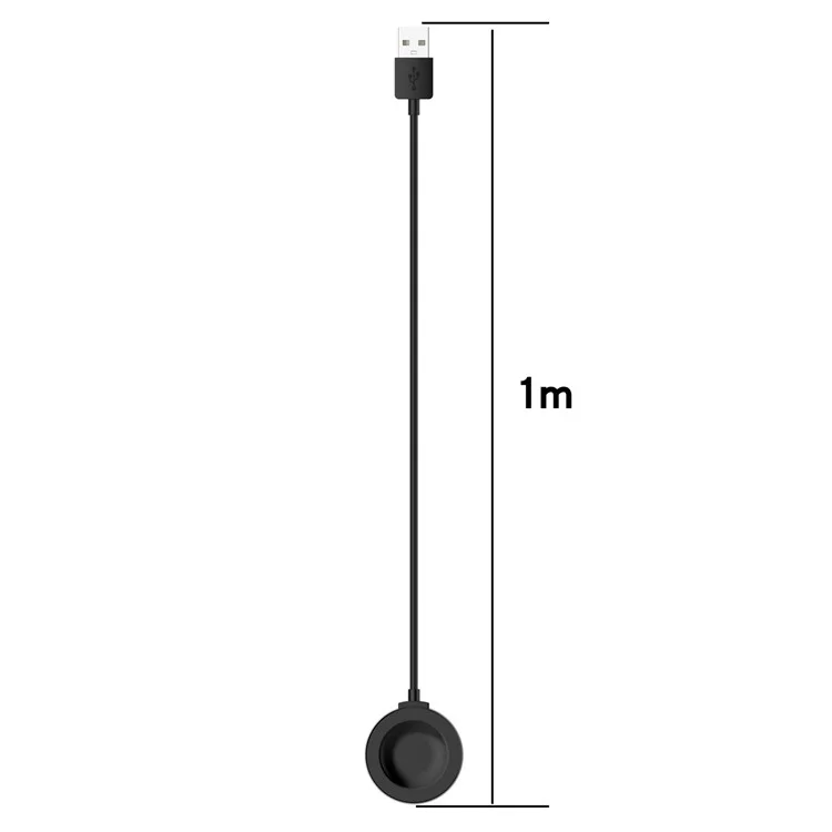 Für Huawei Watch GT Cyber 1m USB Smart Watch Ladekabel Magnetische Absorptions-Ladestation - Schwarz