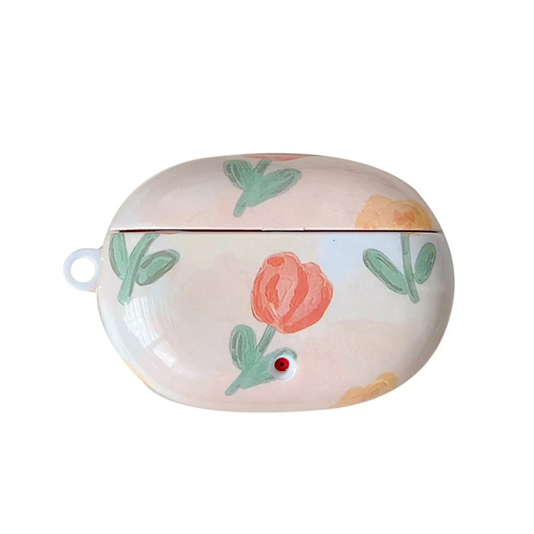 Custodia da Shock Per Beats in Studio Buds di Ricarica Case di Copertura PC Lucida Bluetooth Afferido Bluetooth Anti-Fall TWS Earbuds Protector - Tulipano Rosso