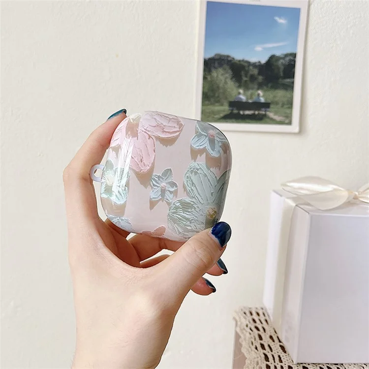 Für Beats Fit Pro Glossy Hard PC Protective Case Bluetooth Earphone Anti-staub-anti-drop-abdeckung - Blume