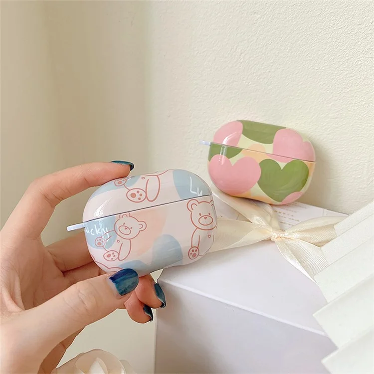 Anti-Fall Glossy Case for Xiaomi Redmi Buds 4 Pro Charging Case PC Cover Bluetooth Headset Protector TWS Earbuds Shockproof Case - Bear