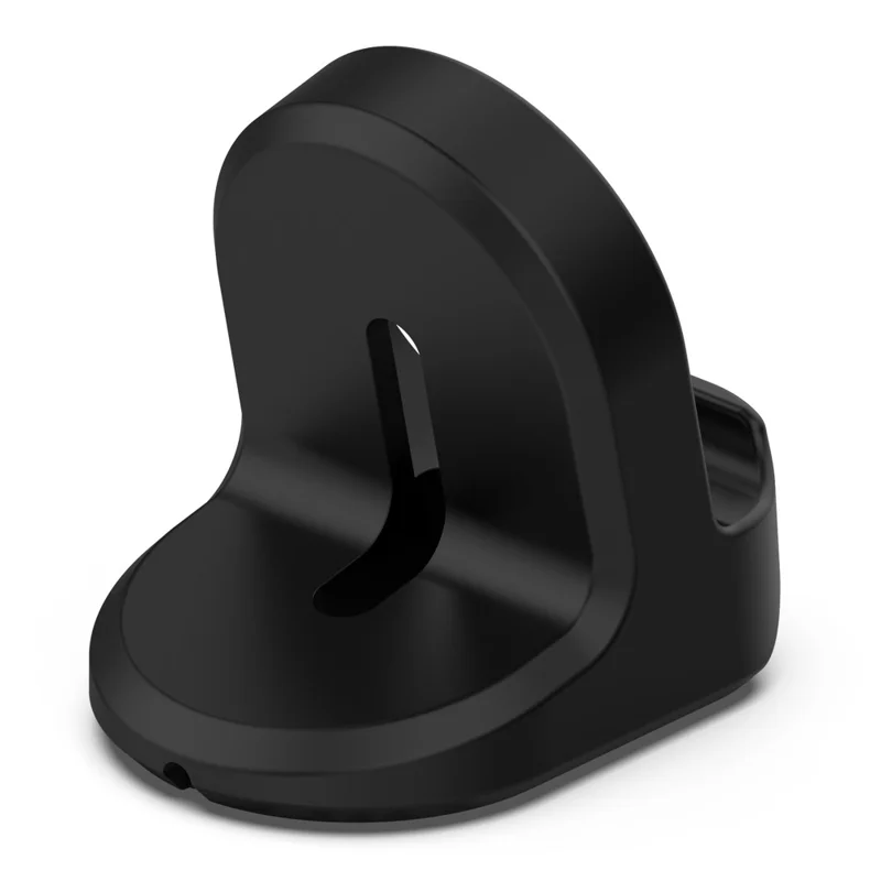 For Google Pixel Watch Silicone Charger Holder Stand Cable Slot Charging Support Charger Bracket Dock (No Charger) - Black