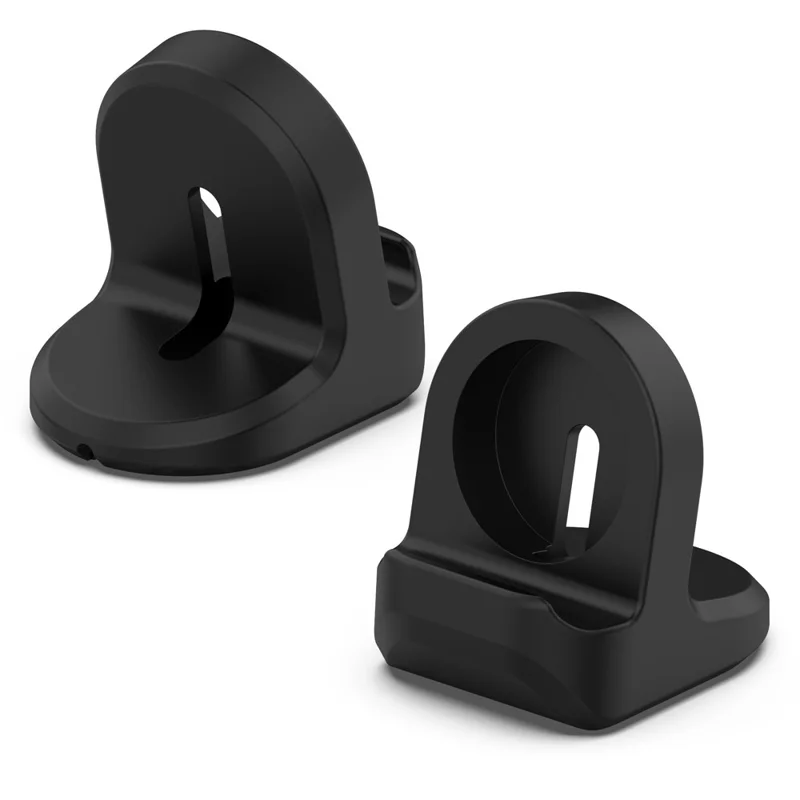 For Google Pixel Watch Silicone Charger Holder Stand Cable Slot Charging Support Charger Bracket Dock (No Charger) - Black